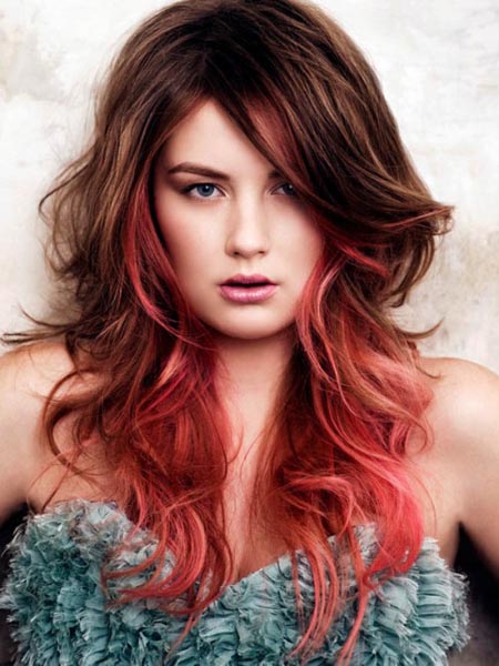 Tendencia cherry red ombre