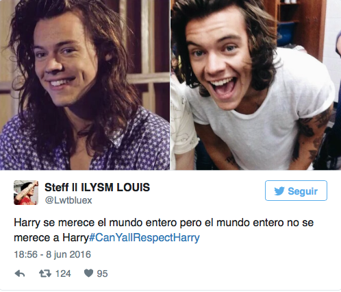Tuits de fans apoyando a Harry Styles