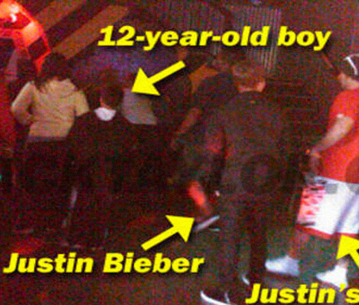 Justin Bieber se pone violento con un niño de 12 años