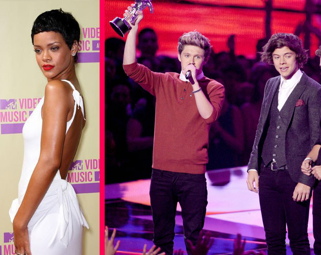 Rihanna y One Direction triunfan en los MTV Video Music Awards 2012