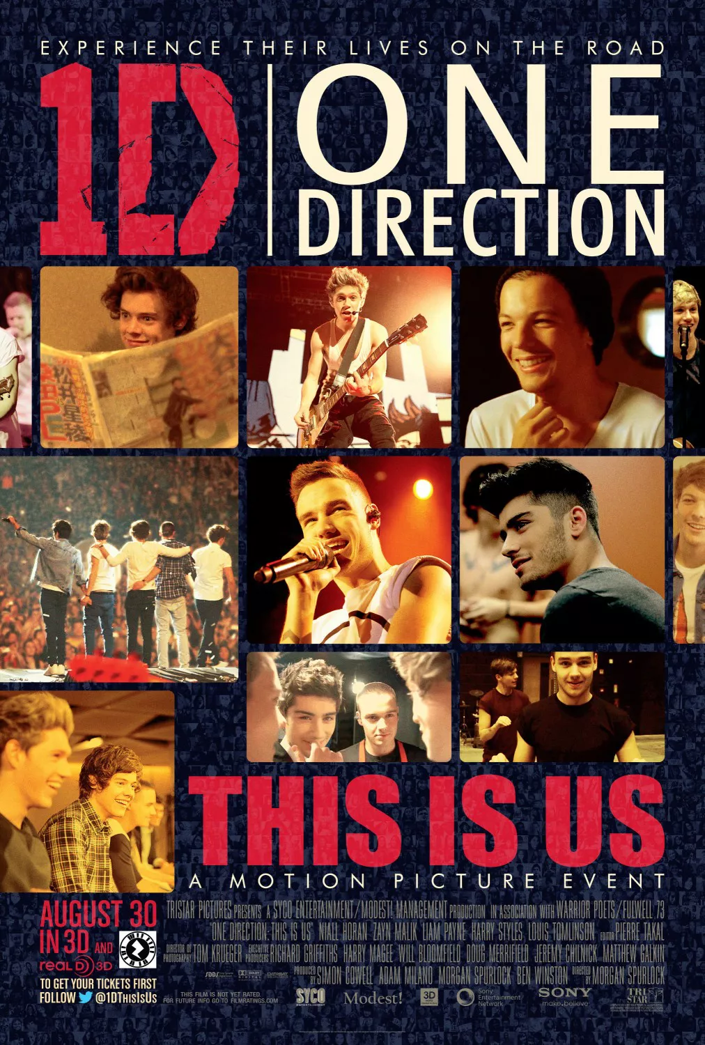 Póster oficial de "One Direction 3D This Is Us"