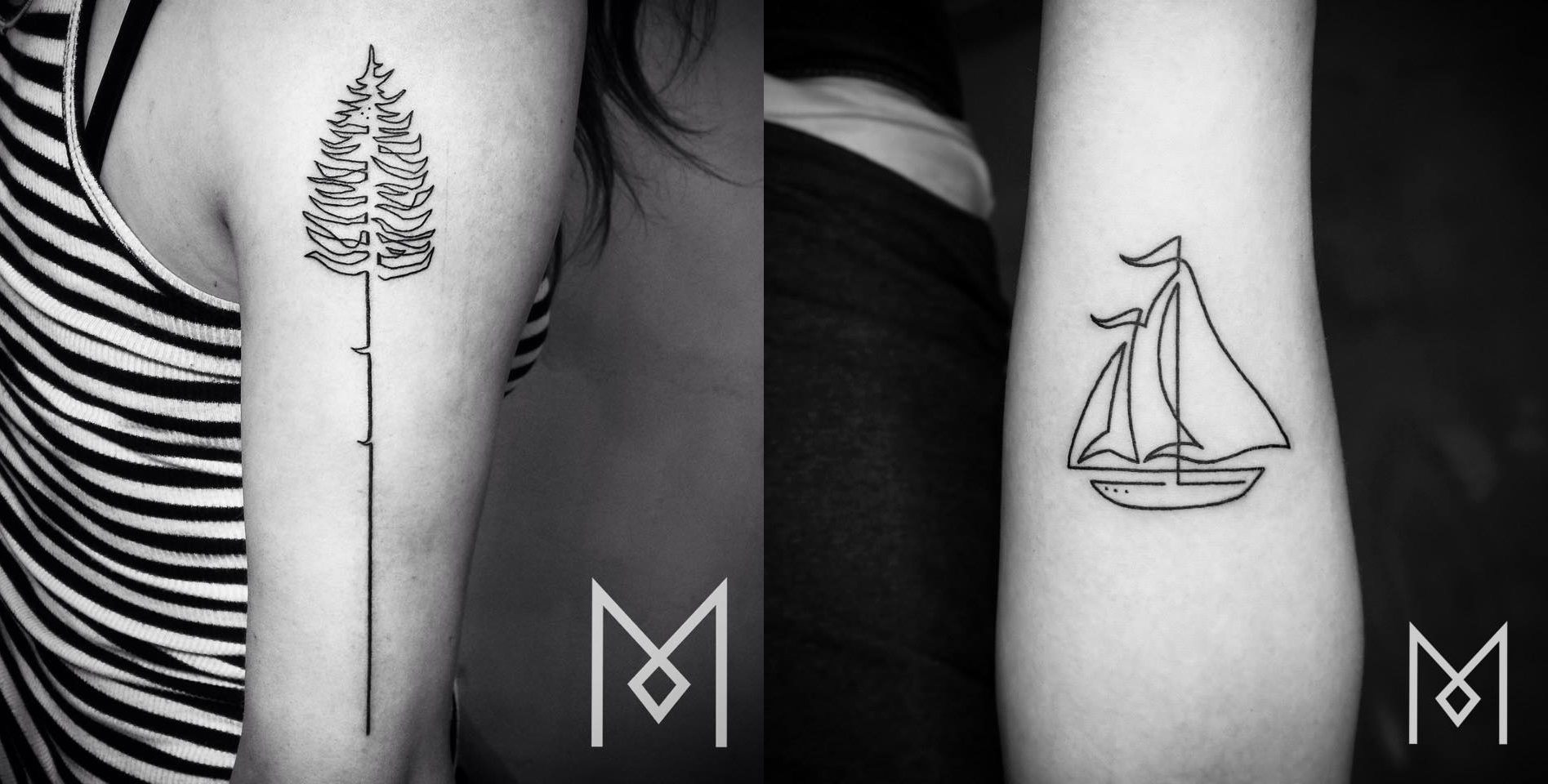 Tatuajes increíblemente bonitos hechos con una sola línea