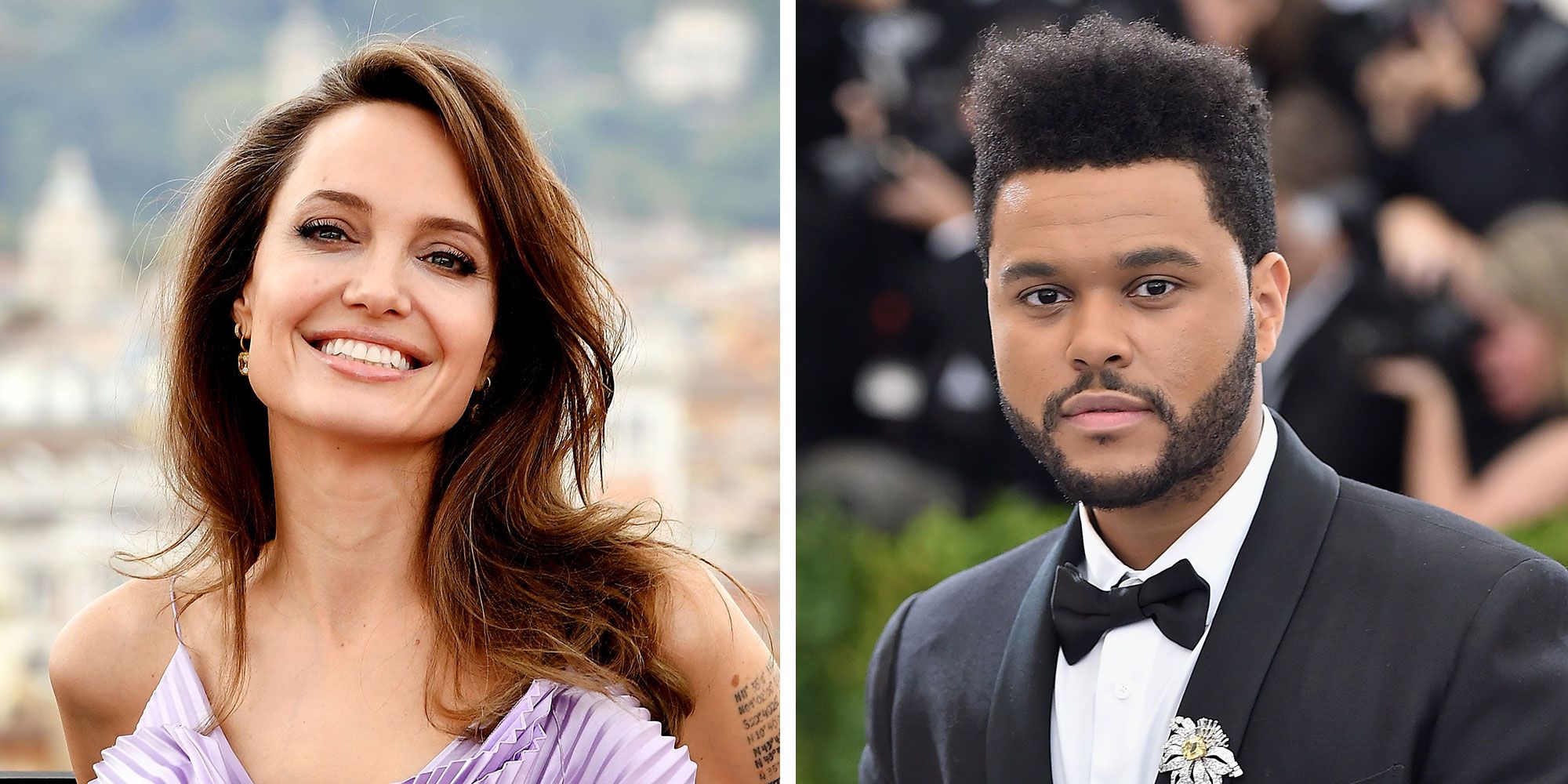 Angelina Jolie y The Weeknd fueron fotografiados cenando dos horas y media en Giorgio Baldi