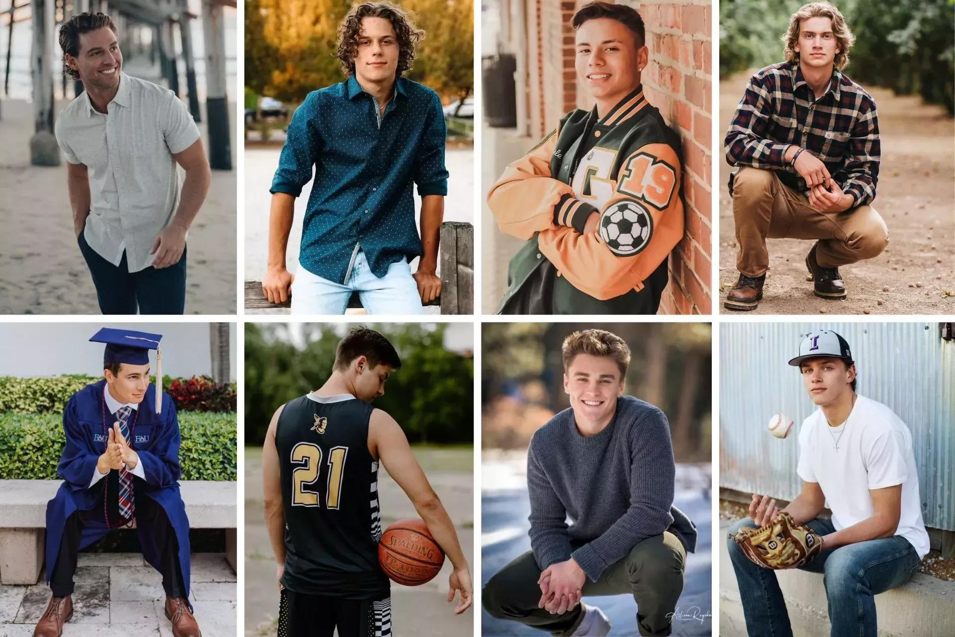 25 ideas únicas y creativas para fotos de chicos en su último año de carrera
