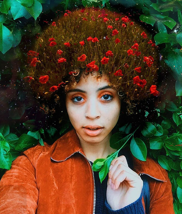 Artista crea paisaje con el pelo de mujeres negras