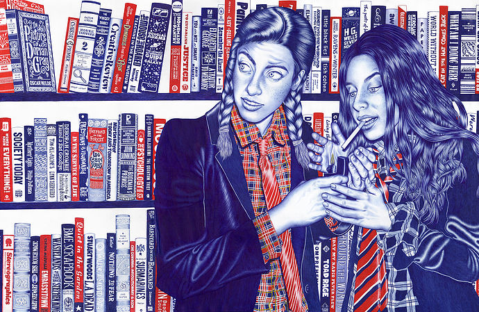 Dibujos con boli Bic de Helena Hauss