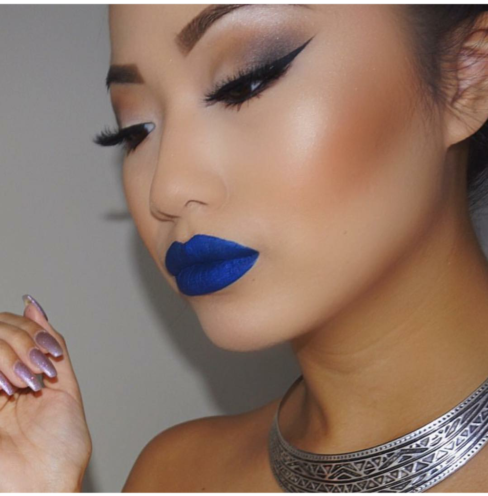 Tendencia labios azules 