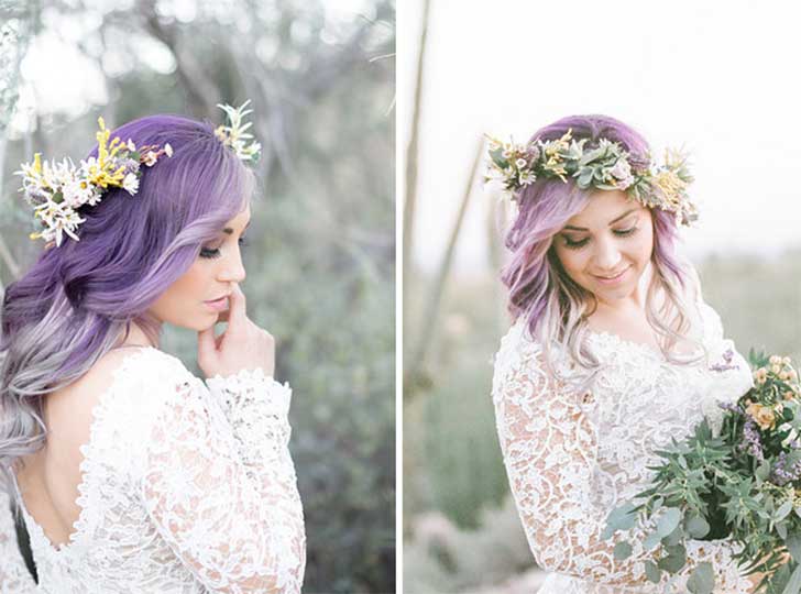 15 novias con el pelo de colores