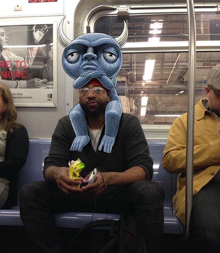 Subway doodles, ilustraciones en el metro 