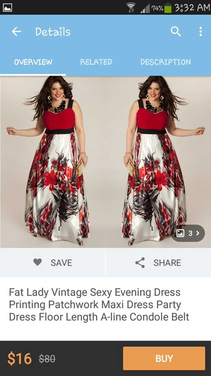 Tienda ofrece ropa para "mujer gorda"