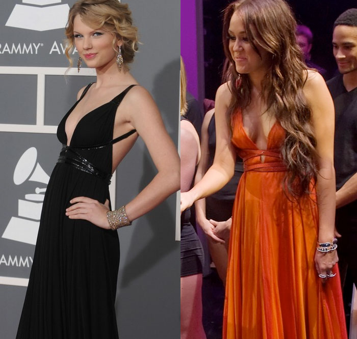Taylos Swift le copia el look a Miley Cyrus 