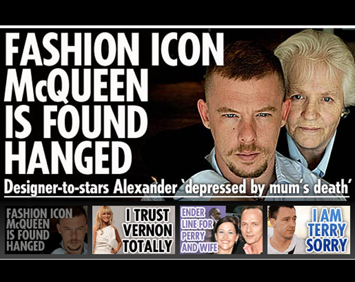 El diseñador Alexander McQueen aparece muerto en Londres