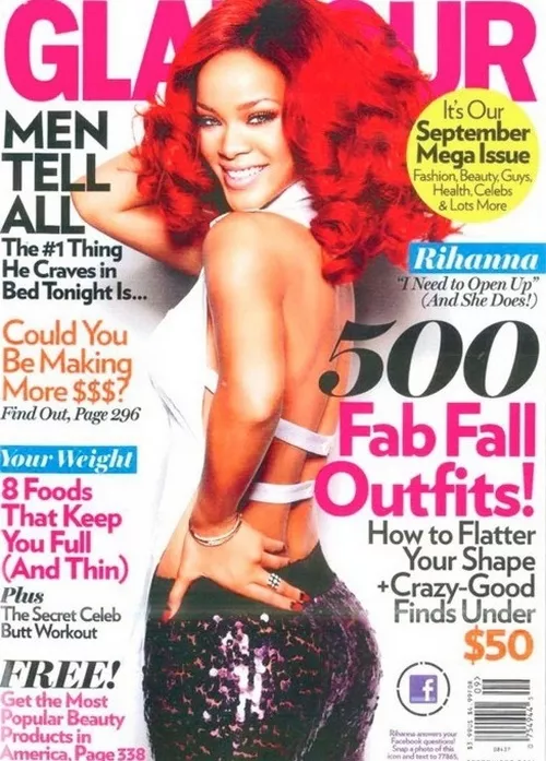 Rihanna: modelo a seguir en revista Glamour Rihanna: modelo a seguir en revista Glamour