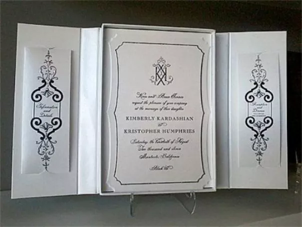 Si lo reconocéis, estáis de suerte: es la invitación de boda de Kim Kardashian