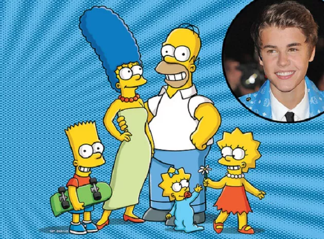 justin bieber padre familia simpsons