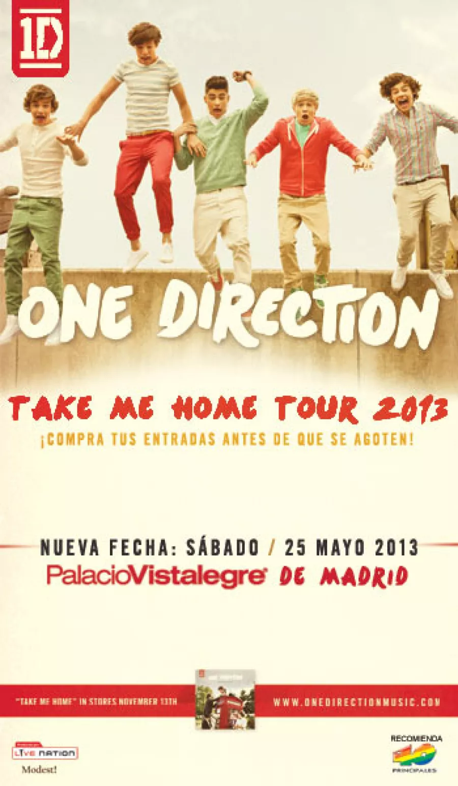 One Direction arrasará Vistalegre esta noche