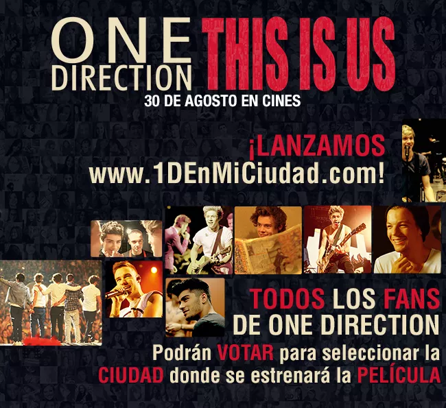 Elige la ciudad en que se estrenará "ONE DIRECTION: THIS IS US"