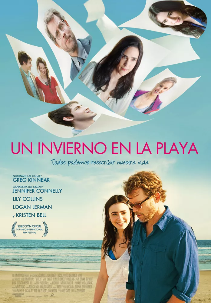 Cartelera de cine: Un invierno en la playa. Logan Lerman y Lily Collins enamorados