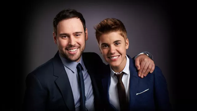 scooter braun y justin bieber