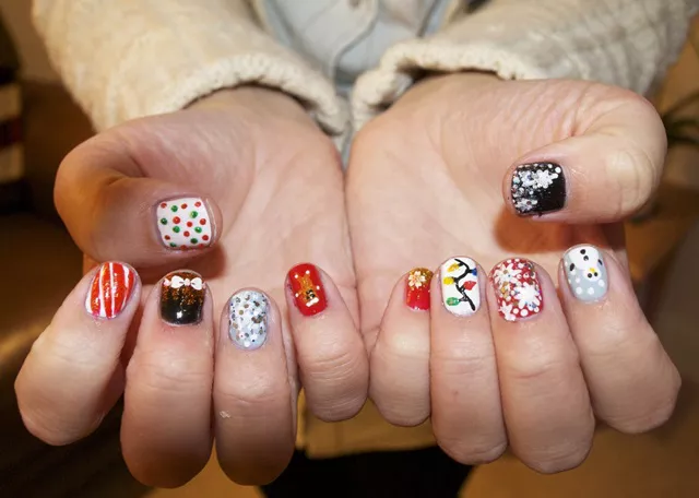 uñas para navidad