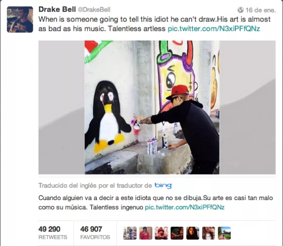 drake bell insulta a justin bieber