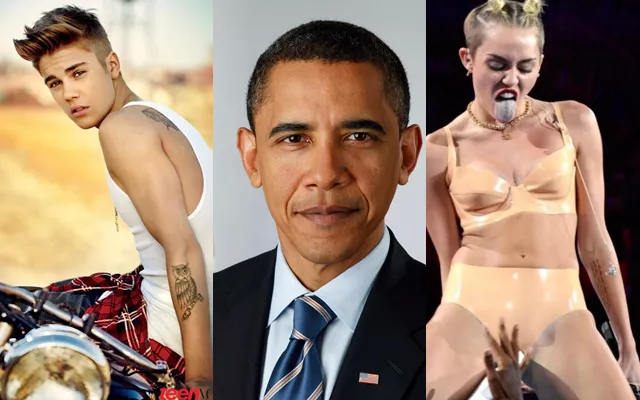 obama justin bieber miley cyrus