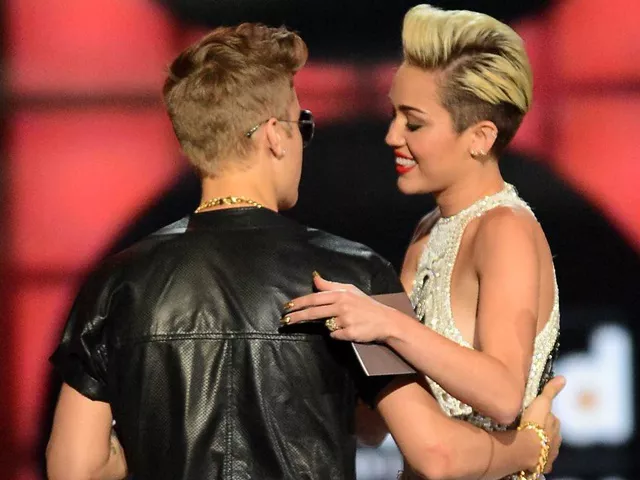 miley cyrus y justin bieber