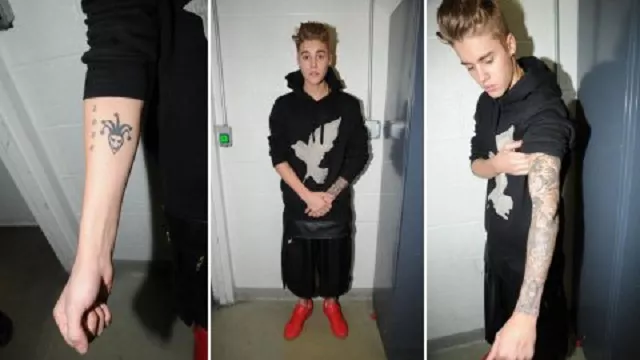 La Policía de Miami difunde fotos de los tatuajes de Justin Bieber