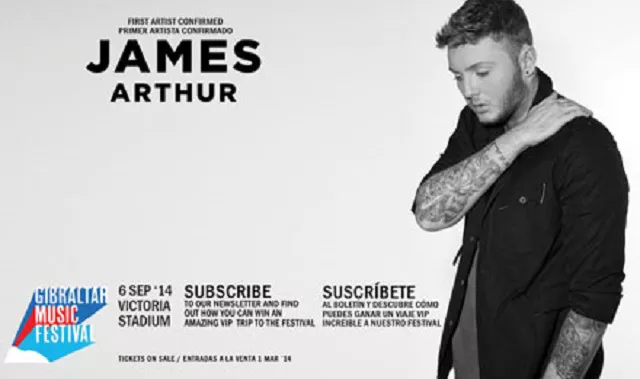 James Arthur y The Script actuarán en el Gibraltar Music Festival 2014