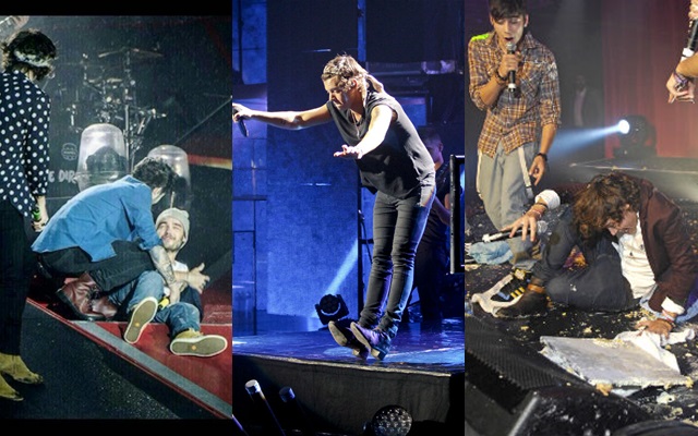 Mejores caídas de One Direction en conciertos Mejores caídas de One Direction en conciertos