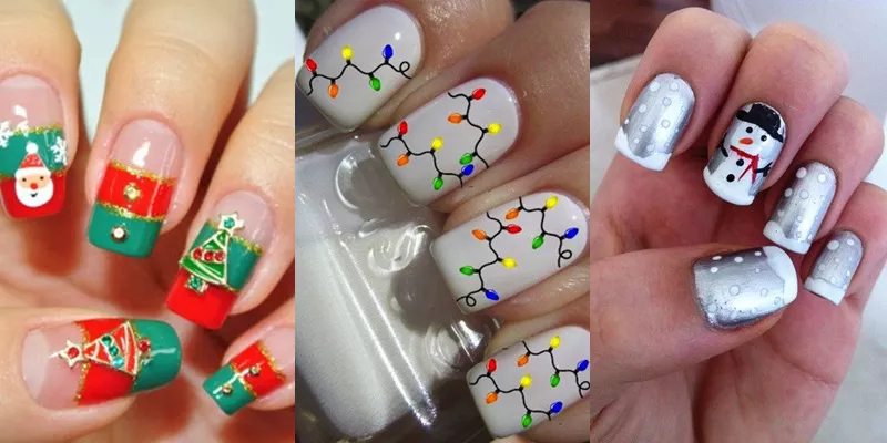 uñas navidad