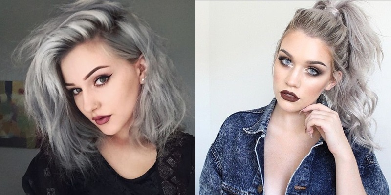 El pelo gris, la última tendencia en chicas jóvenes