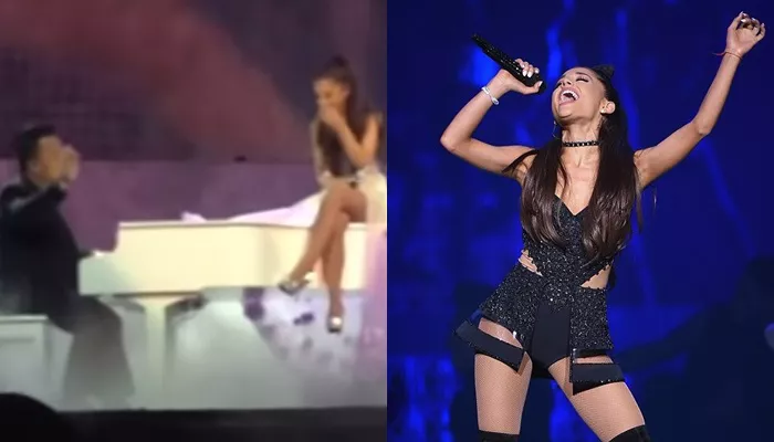 ariana grande llora en medio de concierto