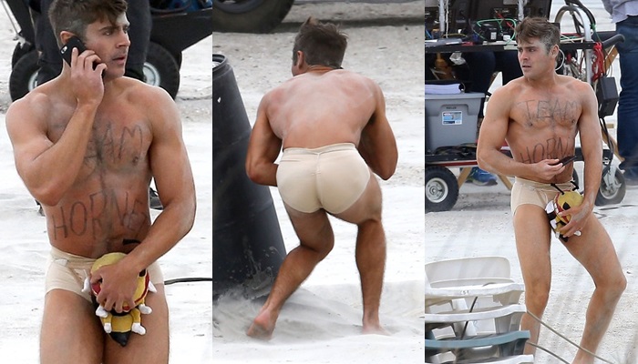 Zac Efron, en ropa interior en la grabación de "Dirty Grandpa"