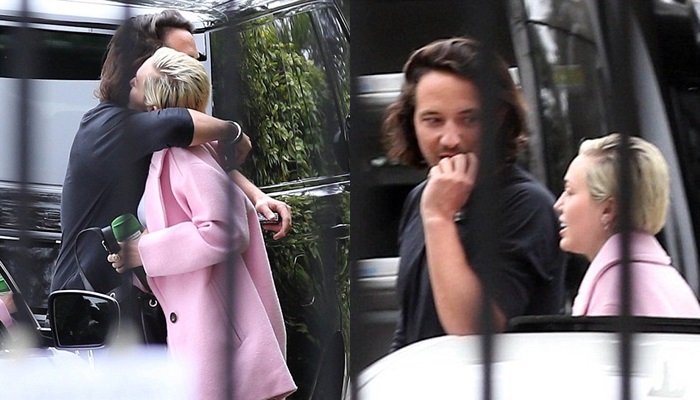 Miley Cyrus se besa con un misterioso hombre Miley Cyrus se besa con un misterioso hombre