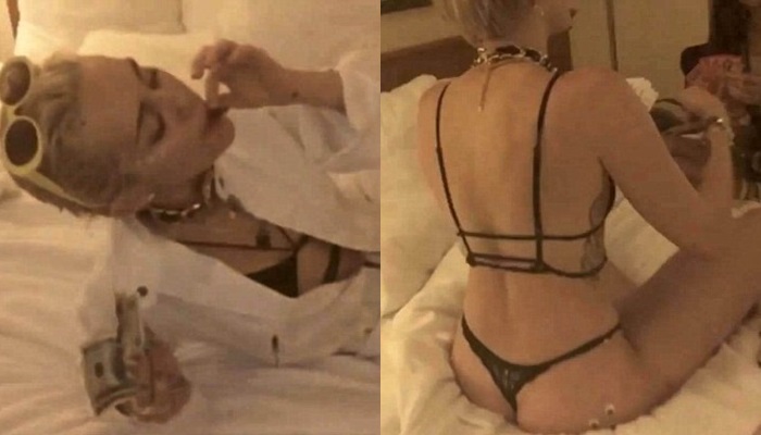 Miley Cyrus, en tanga y fumando un porro para un nuevo vídeo, "Bitch"