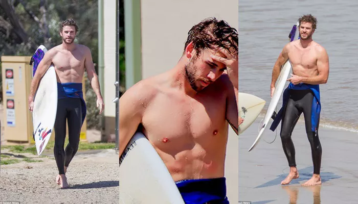 liam hemsworth surfeando