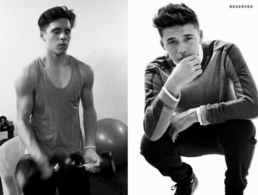 Brooklyn Beckham sin camiseta y muy HOT en el gym