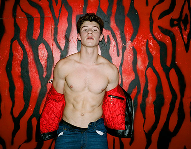 Shawn Mendes sin camiseta en Flaunt