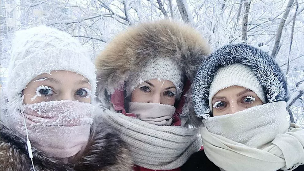 selfies en el pueblo mas frio del mundo