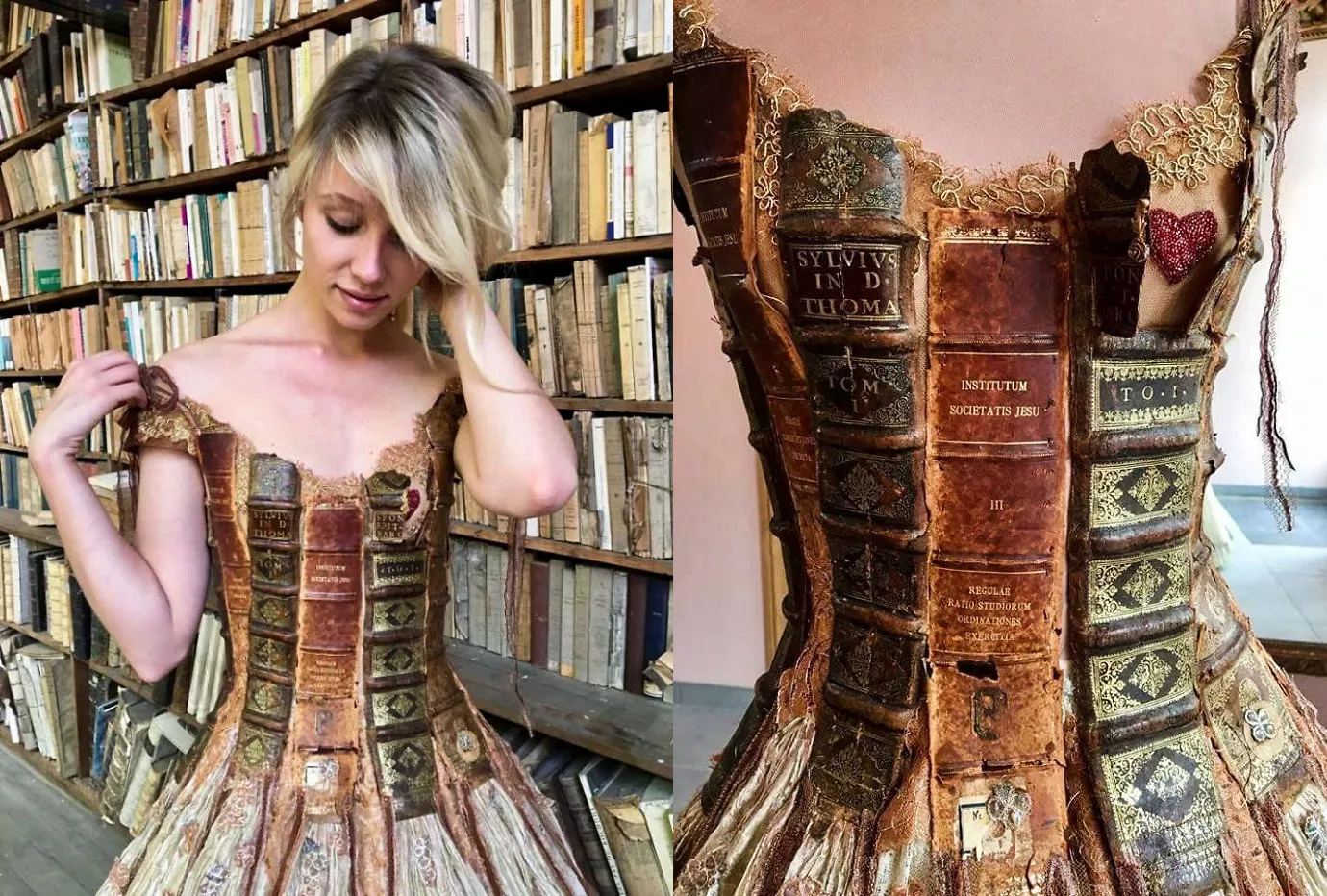 vestidos lomos libros