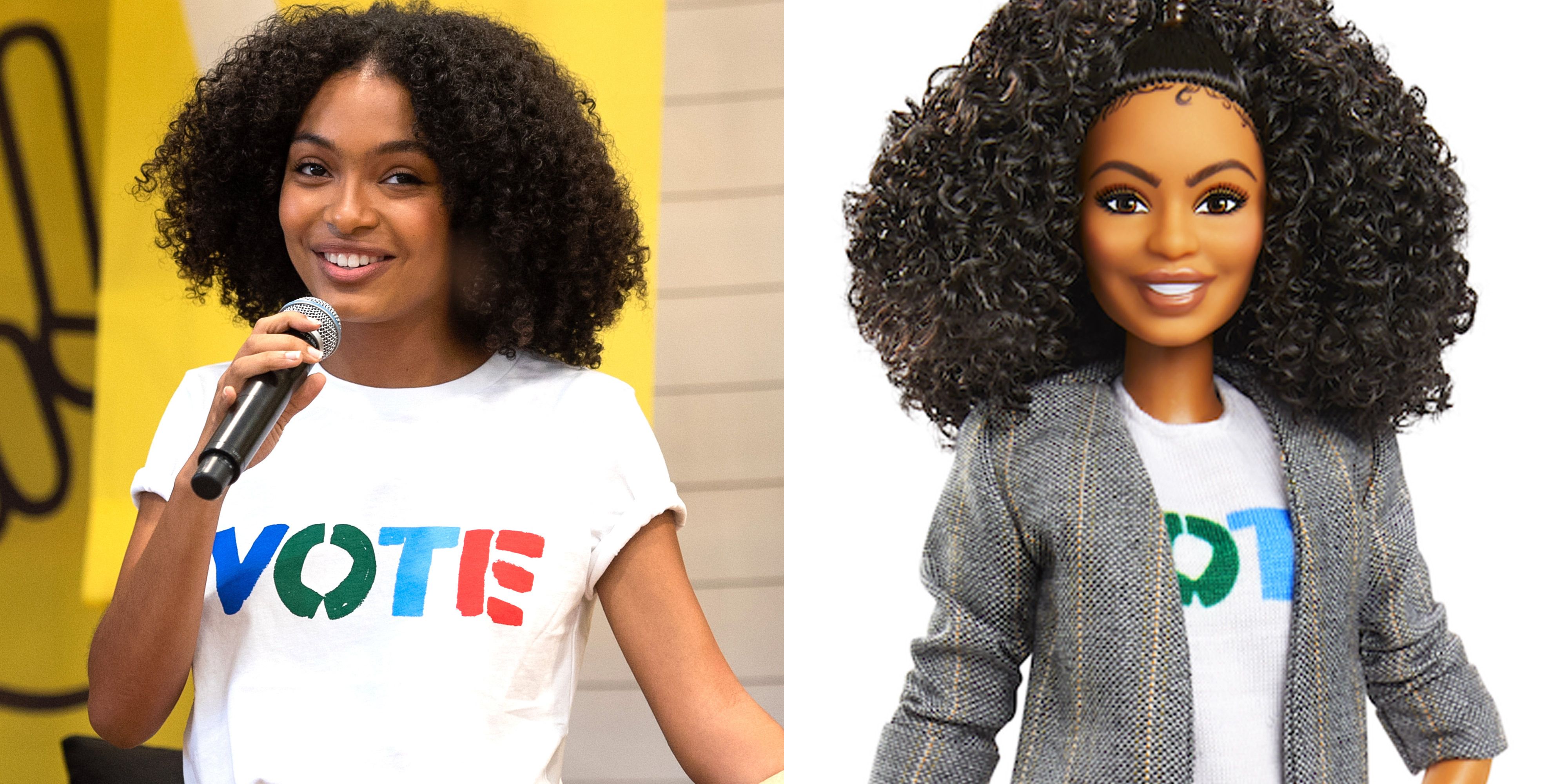 La Barbie de Yara Shahidi será relanzada, con accesorios para votar.