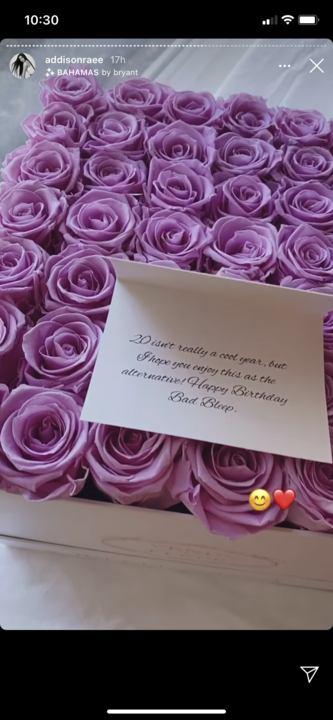 Bryce Hall le dio a Addison Rae el más hermoso regalo de cumpleaños después de decir que la quiere de vuelta