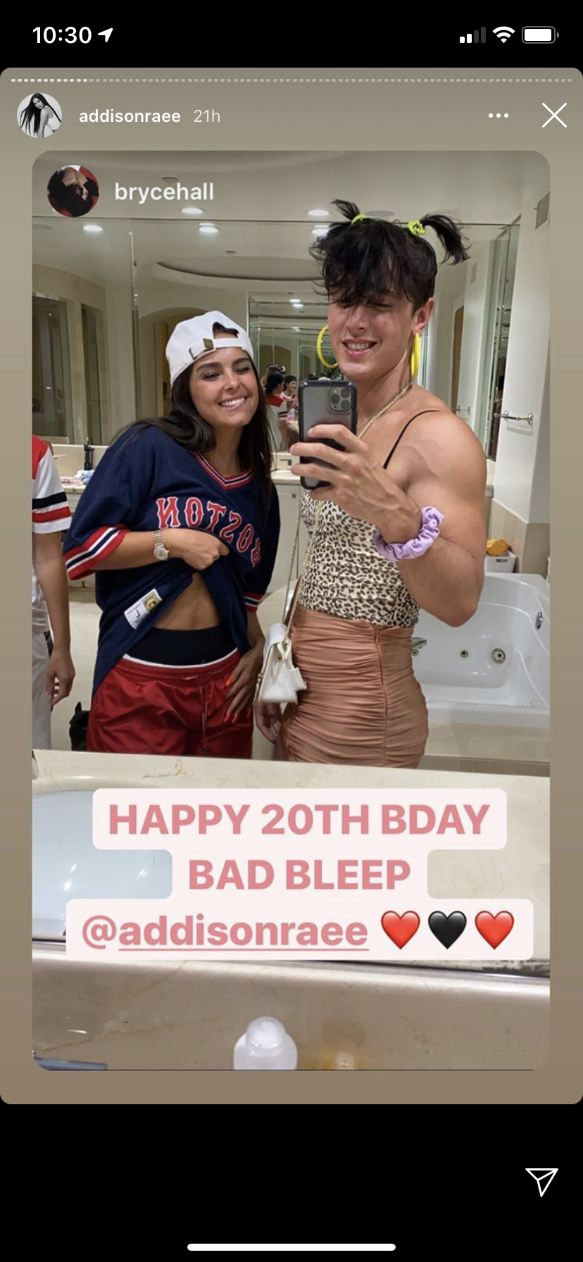 Bryce Hall le dio a Addison Rae el más hermoso regalo de cumpleaños después de decir que la quiere de vuelta