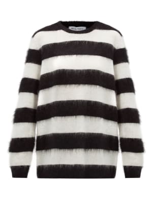 striped mohair blend sweater
