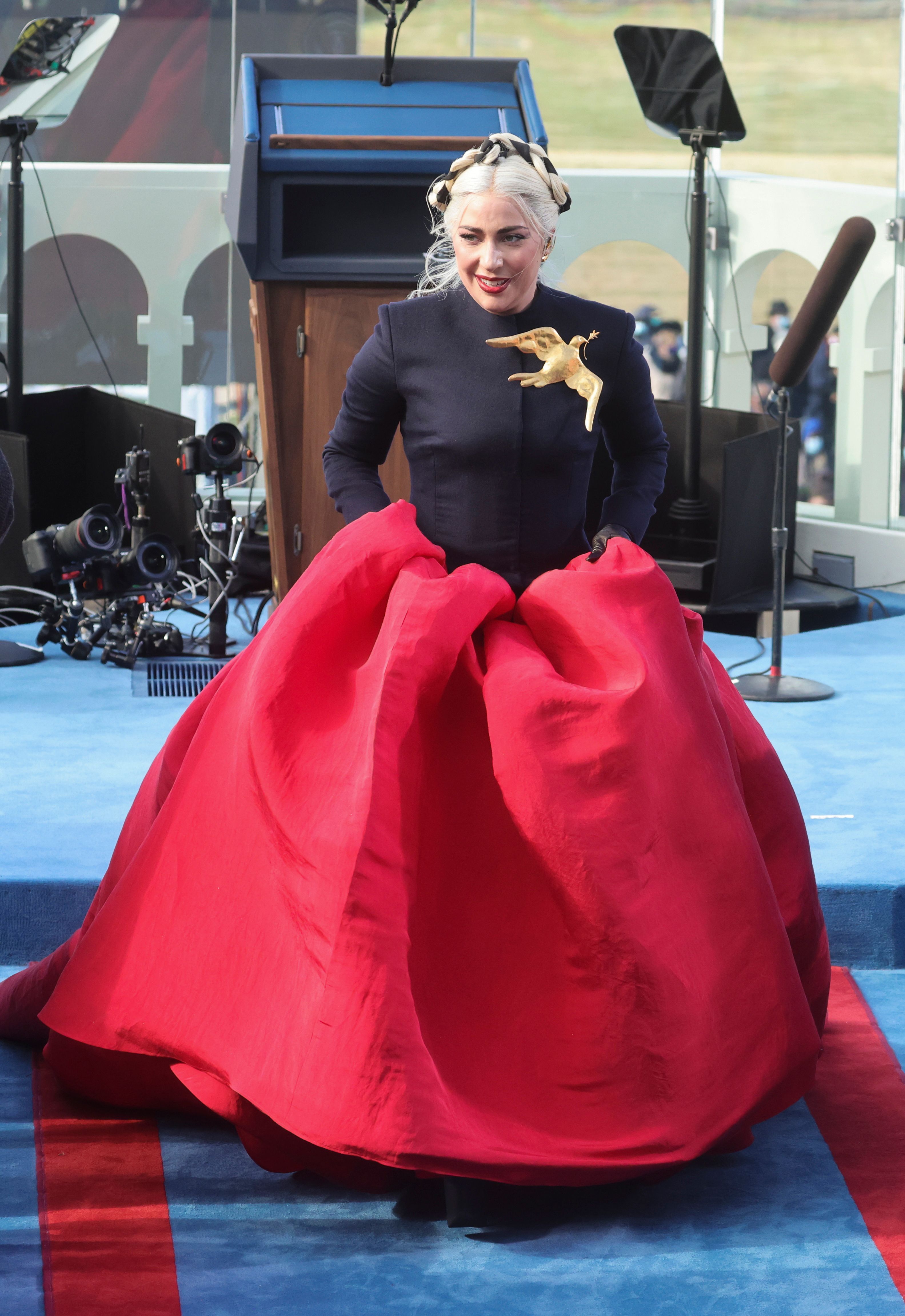 Lady Gaga reveló un significado oculto detrás de su traje del Día de la Inauguración