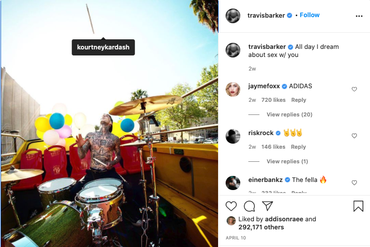 El calendario de la relación entre Kourtney Kardashian y Travis Barker sigue calentándose