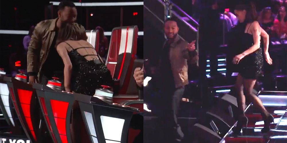 Vea cómo Ariana Grande y John Legend abandonaron 'The Voice' tras una pelea