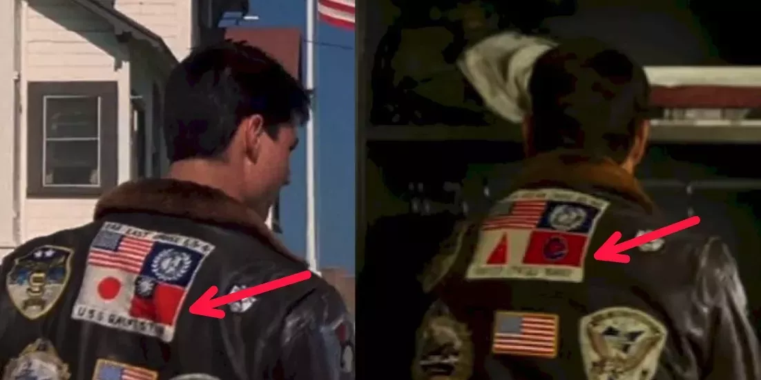 Top Gun: Maverick' se arriesga a que China se enfade por mantener la bandera de Taiwán en la icónica chaqueta de bombardero que lleva el personaje de Tom Cruise