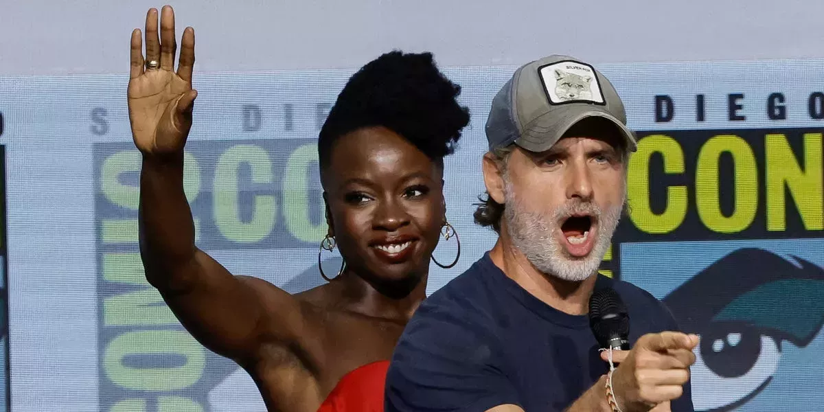 Las estrellas de 'TWD' Andrew Lincoln y Danai Gurira sorprendieron a los fans en la Comic-Con para revelar que la esperada película de Rick Grimes será un espectáculo de 6 horas en su lugar